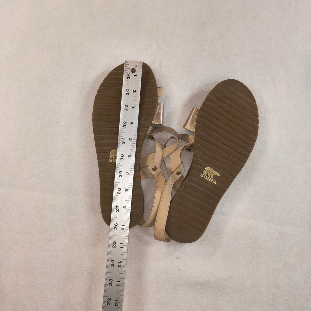 Sorel Gold Metallic Strappy Gladiator Sandals Women’s Size 9 - Picture 5 of 6